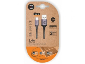 Tech One Tech Cable USB 2.0 Tipo C Macho a USB Macho 2m - Modelo TEC2023