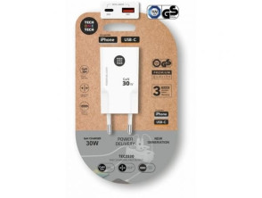 Añadir a la cesta Cargador de Pared GaN Tech One Tech 30W con 1xUSB Tipo-C y 1xUSB Cargador de Pared GaN Tech One Tech 30W con 1xUSB Tipo-C y 1xUSB