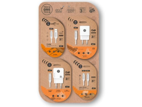 Expositor de Cargadores GaN y Cables Tech One Tech EKO 400801/ 4 ganchos