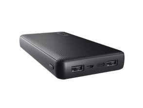 POWERBANK UNIVERSAL TRUST 24676 PRIMO 20000mAh COLOR NEGRO INPUT MICRO USB Y USB-C OUT 2 USB-A 1 USB - Negra