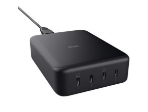 Cargador de Pared GaN Trust Maxo/ 4xUSB Tipo-C/ 240W/ Automático