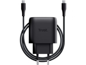 CARGADOR PARED/VIAJE USB-C 45W MAXO NEGRO TRUST - 45W