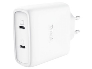 Cargador de Pared GaN Trust Maxo 65W 25526/ 2xUSB Tipo-C/ Incluye Cable USB Tipo-C
