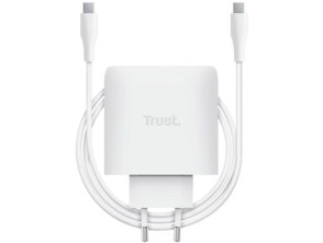 CARGADOR PARED/VIAJE USB-C 65W + CABLE USB-C 2 M MAXO BLANCO TRUST - 65W