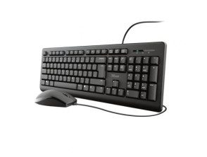 TECLADO Y MOUSE TRUST TKM-250 SILENCIOSO RESISTENTE A LA CAIDA DE LIQUIDOS CABLE 1.8m 23977