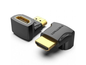 ADAPTADOR HDMI/M A HDMI/H 4K 90º ACODADO NEGRO - Vention - HDMI Macho - HDMI Hembra