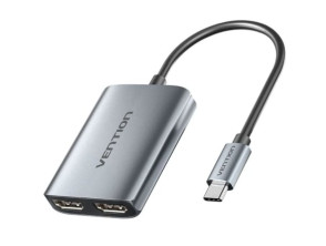 Cable Conversor Vention ACZHB/ USB Tipo-C Macho - 2x HDMI Macho