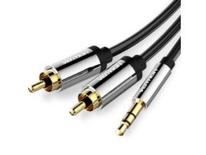 Cable Estéreo Vention BCFBI/ Jack 3.5 Macho - 2x RCA Macho/ 3m
