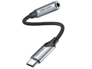Conversor Vention Jack 3.5 Hembra a USB Tipo-C Macho 1m