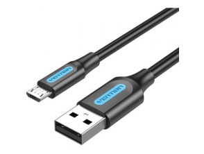 Cable USB 2.0 Vention COLBG/ USB Macho - MicroUSB Macho/ Hasta 60W/ 480Mbps/ 1.5m
