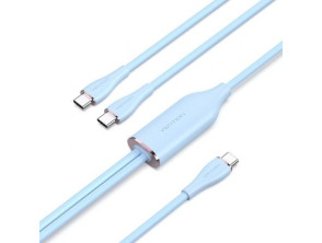 Cable USB Tipo-C Vention CTMSG Macho a USB Tipo-C Macho x2 - 100W - 480Mbps - 1.5m