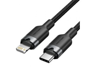 Cable USB Tipo-C Vention LALBH/ USB Tipo-C Macho - Lightning Macho 27W/ 480Mbps/ 2m