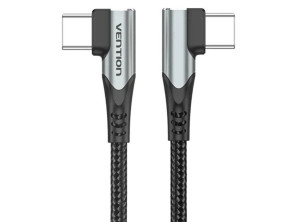Añadir a la cesta Cable USB-C Angulo Recto 0.50M 100W Gris Vention Cable USB-C Angulo Recto 0.50M 100W Gris Vention