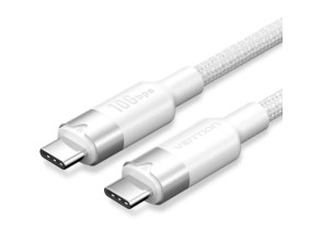 Cable USB 3.2 Tipo-C 5A Vention TRGWF/ USB Tipo-C Macho - USB Tipo-C Macho/ Hasta 100W/ 10Gbps/ 1m