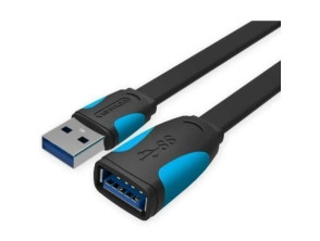 Cable Alargador USB 3.0 Vention VAS-A13-B200/ USB Macho - USB Hembra/ 5Gbps/ 2m