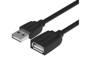 Cable Alargador USB 2.0 Vention VAS-A44-B150 Macho a Hembra 1.5m