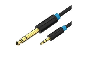 Añadir a la cesta Cable de Audio Estéreo Vention 1.5m Negro Jack 6.5/M Jack 3.5/M Cable de Audio Estéreo Vention 1.5m Negro Jack 6.5/M Jack 3.5/M