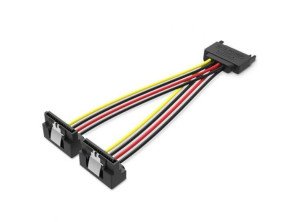 Cable de Alimentación Vention SATA/M a 2xSATA/H 0,15m Negro