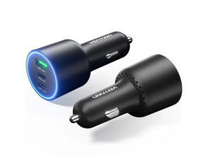 Cargador de Coche Vention 2xUSB-Tipo C/ 1xUSB
