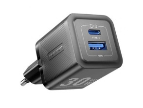 Cargador de Pared GaN Vention con 1xUSB Tipo-C y 1xUSB