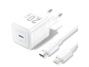 Cargador de Pared GaN Vention TZ-FEPW0-EU-02 con 1xUSB Tipo-C + Cable Lightning