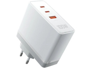 CARGADOR DE PARED 100W BLANCO VENTION con 2xUSB-C/USB-A