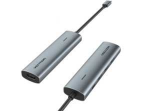 Docking USB Tipo-C Vention - 3xUSB/ 1xHDMI 4K/ 1xUSB Tipo-C PD
