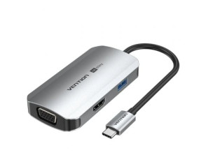 Docking USB Tipo-C Vention 1xHDMI 1xUSB 1xVGA 1xUSB Tipo-C PD