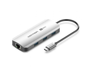 Docking USB Tipo-C Vention TQHHB/ 1xHDMI 4K/ 3xUSB/ 1xUSB Tipo-C PD/ 1xRJ45