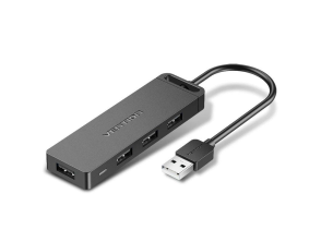 HUB USB 2.0 Vention Gris - 4 Puertos 4xUSB 0.15M