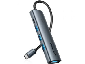 Hub USB Tipo-C 3.0 Vention TGZHB - 3 Puertos USB - 1 Puerto Carga Rápida Tipo-C PD