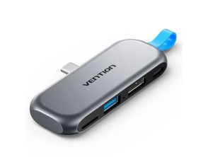 Docking Sin Cables USB Tipo-C Vention THYH0/ 1xUSB/ 1xHDMI/ 1xUSB Tipo-C PD/ 1xLector de Tarjetas