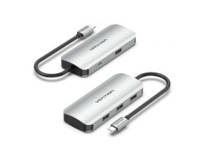 Hub USB Tipo-C Vention con 4 Puertos USB Adicionales