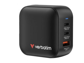 Cargador de Pared Universal Verbatim Mini GaN Wall Charger para Viaje - 2xUSB Tipo-C/ 1xUSB