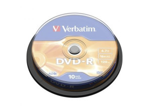Añadir a la cesta DVD-R Verbatim Advanced AZO 16X - Tarrina-10uds DVD-R Verbatim Advanced AZO 16X - Tarrina-10uds