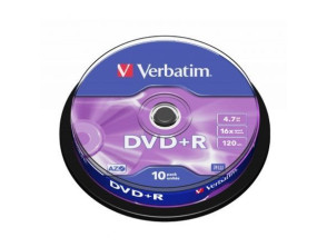 Añadir a la cesta DVD+R Verbatim Advanced AZO 16X - Tarrina-10uds DVD+R Verbatim Advanced AZO 16X - Tarrina-10uds