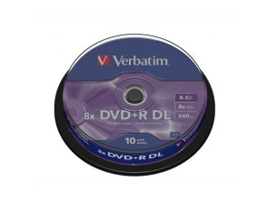 DVD+R Doble Capa Verbatim Advanced AZO 8X - Tarrina-10uds