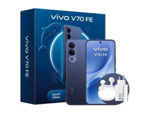 SMARTPHONE VIVO V70 FE 5G 6.83'' AZUL - 8+512GB + AURICULAR + CARGADOR - Incluye Cargador + Auriculares
