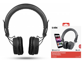 Auriculares Estéreo Bluetooth SBS DJ - Negro