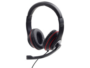 Auriculares Estéreo Gembird MHS-03-BKRD con Micrófono Integrado