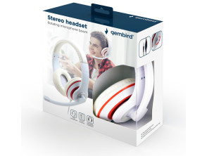 Auriculares Gembird MHS-03-WTRD con micrófono y cable jack 3,5 mm