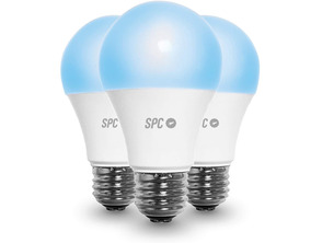Añadir a la cesta Bombilla Inteligente SPC Aura 800 10W Pack 3 UDS E27 Bombilla Inteligente SPC Aura 800 10W Pack 3 UDS E27
