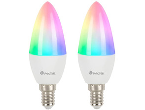 Añadir a la cesta Bombilla NGS Smart WiFi LED Bulb Gleam 514C Casquillo E14 5W/500 Lúmenes 2 Uds Bombilla NGS Smart WiFi LED Bulb Gleam 514C Casquillo E14 5W/500 Lúmenes 2 Uds