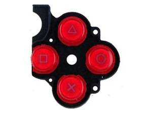 Repuesto D-Pad Rubber y Botones (Red) - PSP 3000