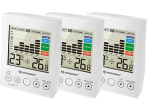 Bresser Set 3 Higrómetros Digitales con Alerta Anti-Moho