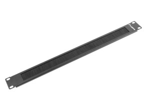 PANEL CEPILLO 19" 1U NEGRO AK-1101-B