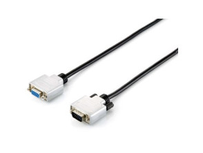 Cable Alargo SVGA Equip 3Coax Macho - Hembra 5M HQ Carcasas Metálicas