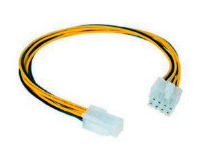Cable Alimentación 4 Pines Hembra a 4+4 Pines Macho - 15cm - Nanocable
