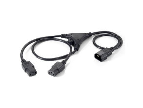 Cable de Alimentación Equip IEC Macho a 2 IEC Hembra 1.8M