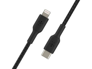 Añadir a la cesta CABLE USB-C A LIGHTNING 1M BELKIN BOOST TRENZADO 1m - NEGRO CABLE USB-C A LIGHTNING 1M BELKIN BOOST TRENZADO 1m - NEGRO